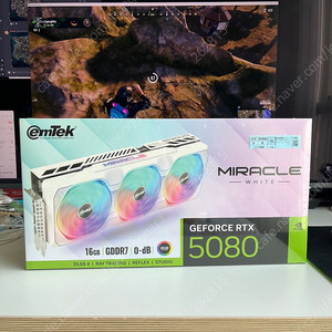 이엠텍 RTX 5080 MIRACLE WHITE D7 16GB