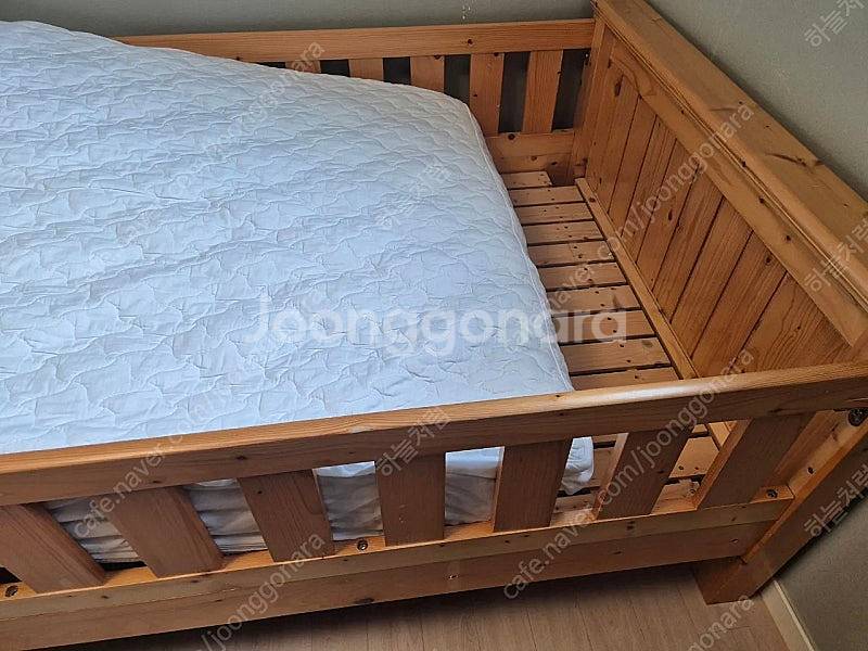 고무나무 원목침대 프레임+에이스침대 매트리스--1