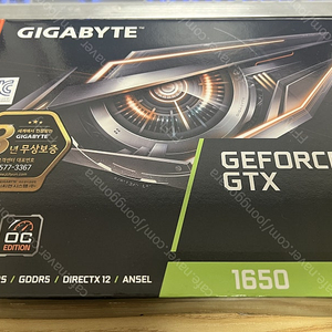 GIGABYTE GTX 1650 UDV OC D5 4G 판매합니다