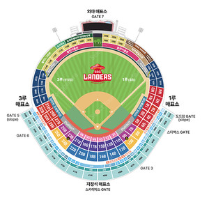 3월 23일 일요일 SSG랜더스필드야구장 SSG 두산 3루 스카이석 내야필드석 응원지정석 바로옆