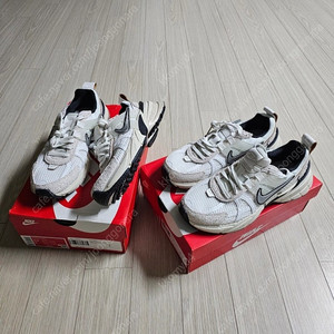 Nike v2k run 6사이즈 1개 white and chrome