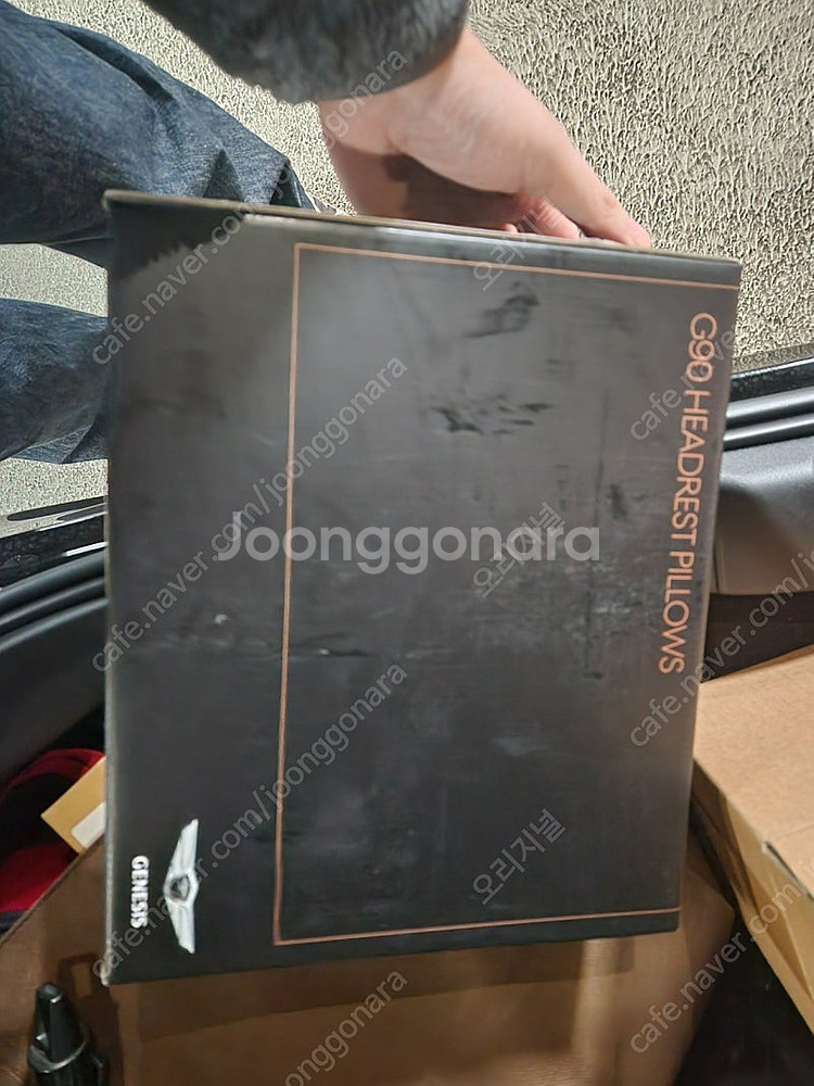 제네시스g90(구형) 순정 헤드레스트 필로우 목쿠션 헤드쿠션--0
