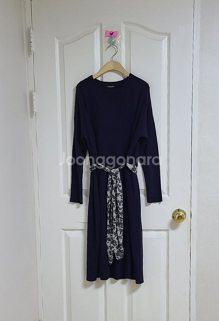 조르쥬레쉬 허리끈묶음 니트 원피스--2