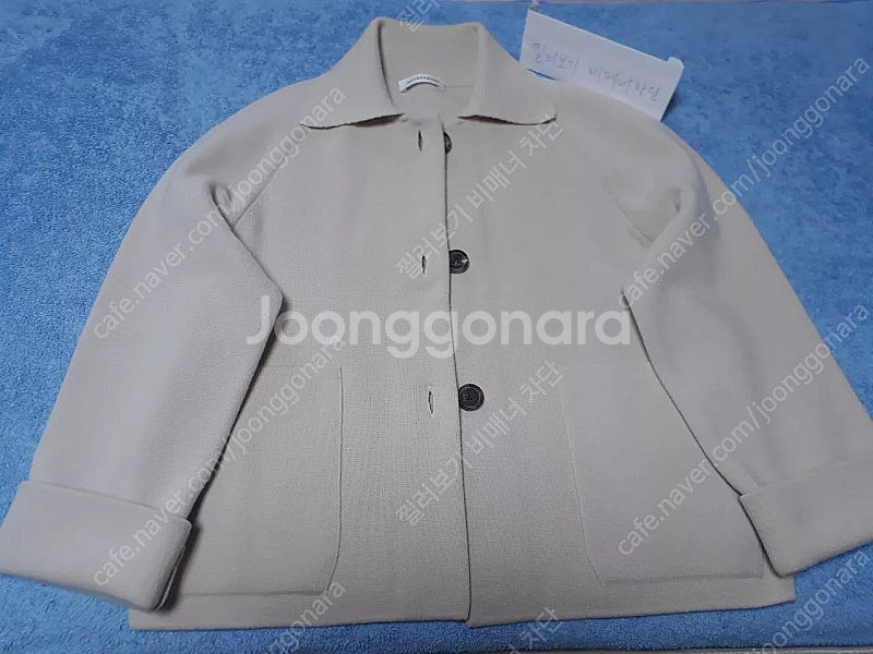 더캐시미어 캐시미어 턴업니트 자켓 오트밀85--3