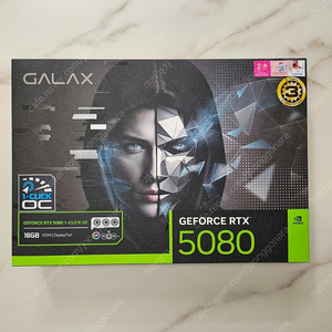 (미개봉) 갤럭시 GALAX 지포스 RTX 5080 BLACK OC D7 16GB