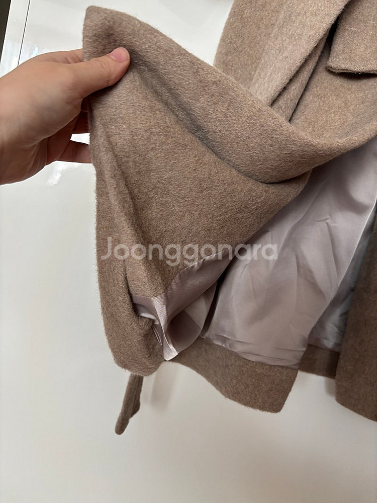 라씨엔토 울&캐시미어&라쿤 블렌드 로브 숄카라 롱코트 런칭가299,000원 (새옷) 109000원--5