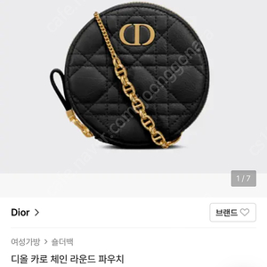 디올 카로 체인 라운드 파우치