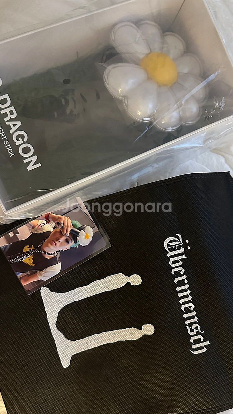 GD 지드래곤 응원봉(더스트백+포카 포함) 새상품 택포--0