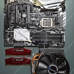 ASUS prime Z270-A 메인보드 + GSKILL Ripjaws V DDR4 16gb(8 + 8) 램 + 써모랩 Trinity CPU 쿨러 팝니다.