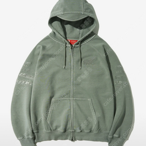 혼다 후드집업 카키 S-M 새상품 미개봉 (Honda Racing Hoodie Cap Zip-up_Khaki)