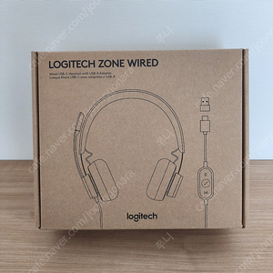 Logitech(로지텍) Zone Wired 유선 헤드셋 노이즈캔슬링 미개봉