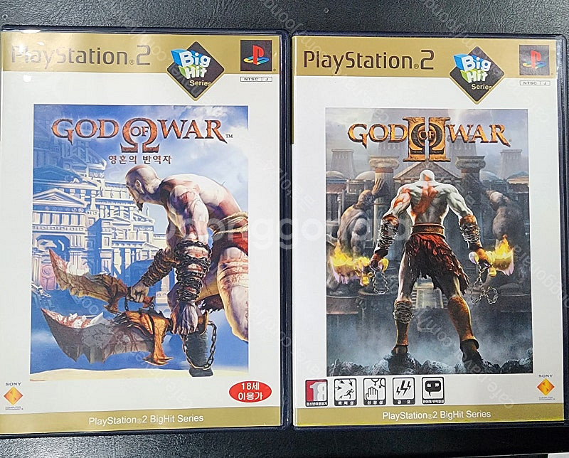PS2 갓오브워 1 + 갓오브워 2 영혼의 반역자 팔아...--0