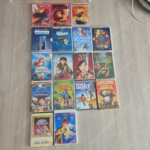 디즈니 dvd 라이온킹 니모 인어공주 몬스터주식회사등