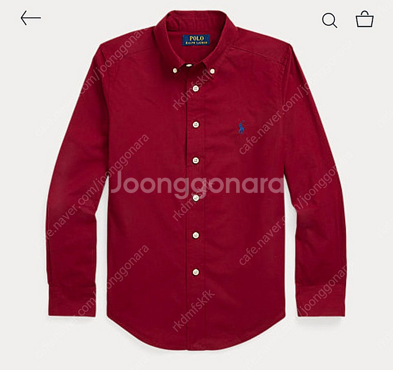폴로 포플린셔츠 보이즈 라지 레드 미개봉새상품 택포--0