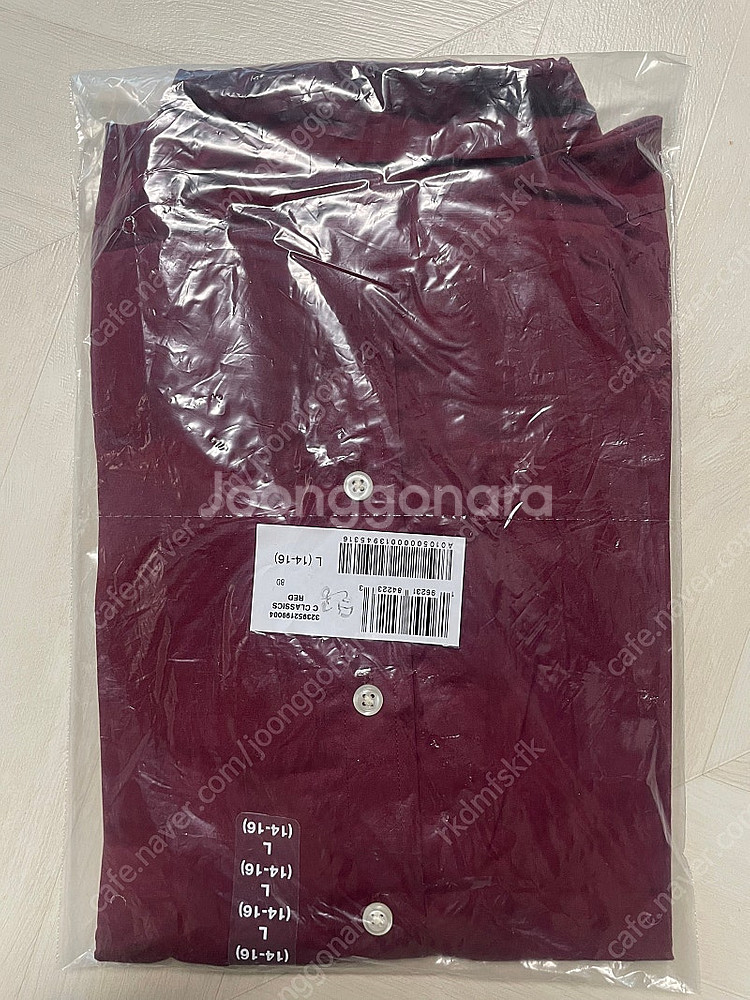 폴로 포플린셔츠 보이즈 라지 레드 미개봉새상품 택포--2