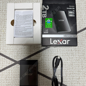 렉사 외장ssd 2테라 SL500 (lexar ssd 2tb) 판매합니다