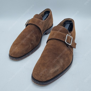 Loake1880 스웨이드 몽크스트랩 슈즈 브라운 남성 265mm