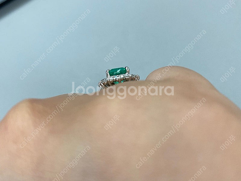 1.6캐럿 콜롬비아 에메랄드 다이아 반지--2
