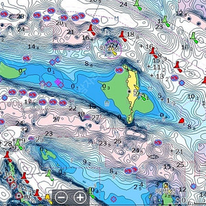 보트 어탐기(로렌스/심라드) 전용 씨맵(C-map) 전자해도