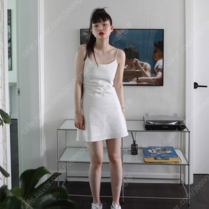 프레클 원피스 freckle strap mini dress white