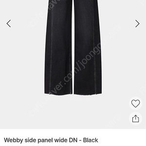r2w webby side pannel wide denim black S사이즈