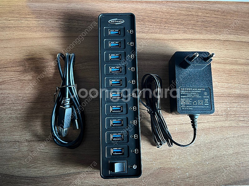 강원전자 넷메이트 usb 3.0 10포트 유전원 허브--0