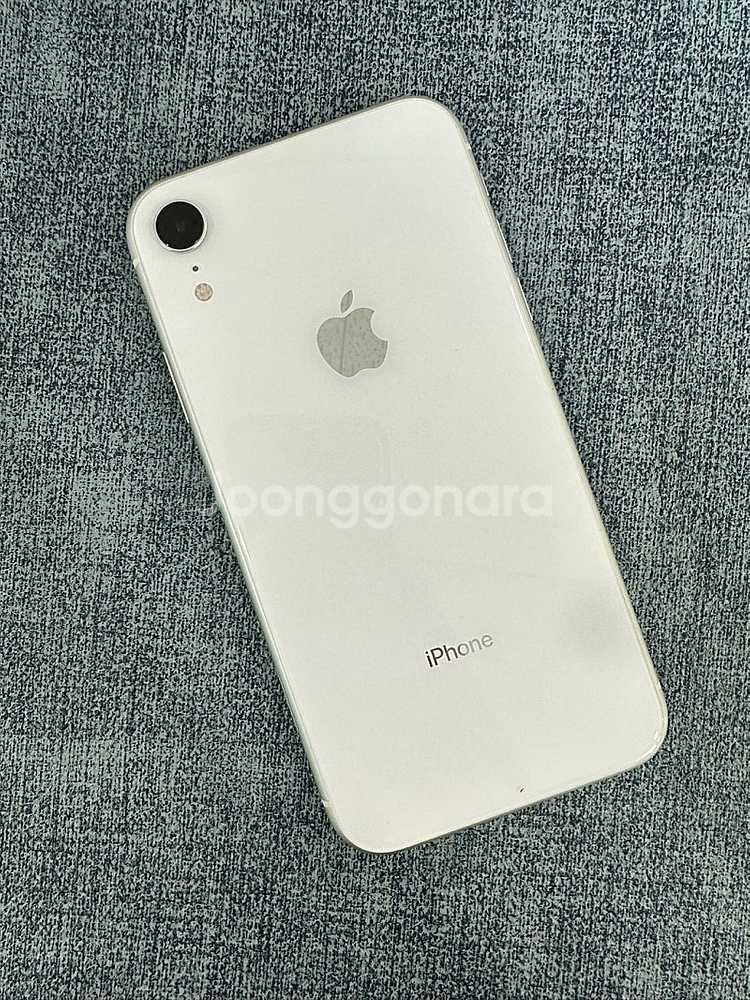 (A급) 아이폰XR 64G 화이트 배터리 76% 깨끗한...--0