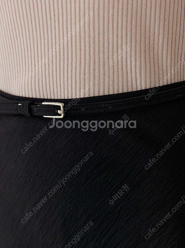비뮤즈 소프스커트 (Soff Skirt/블랙 미듐)--3