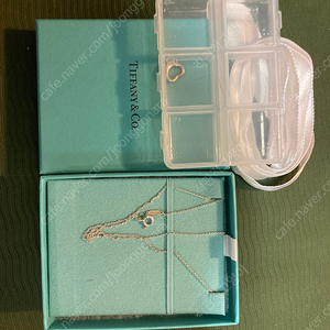 tiffany&co 티파니앤코 16인치 은 목걸이+빈티지 오픈하트 펜던트 7mm