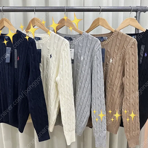 재고처리) 폴로 랄프로렌 여성 라운드 긴팔니트 5컬러