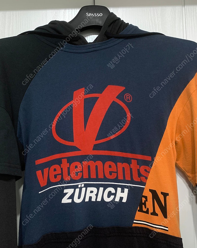 [XS]18SS 베트멍 패치워크 후드 티셔츠 드레스 이미지