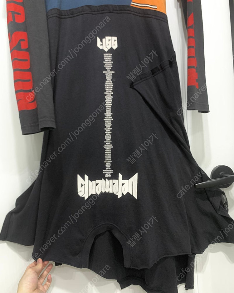 [XS]18SS 베트멍 패치워크 후드 티셔츠 드레스 이미지