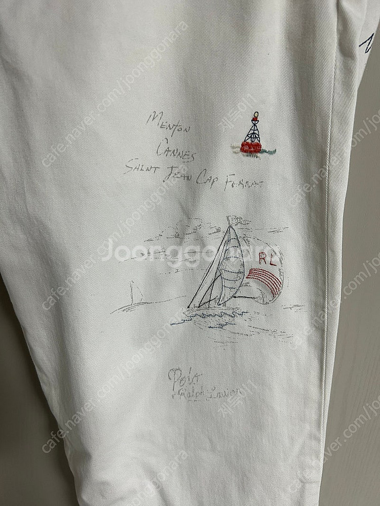 [33]폴로 랄프로렌 그래픽 치노팬츠 화이트--2