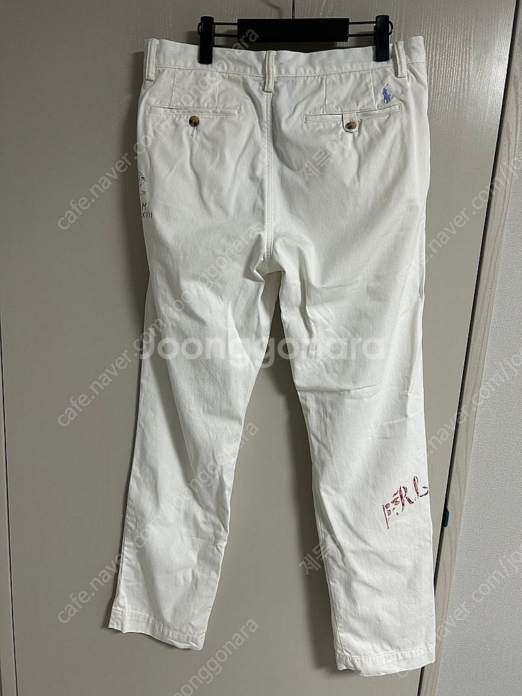 [33]폴로 랄프로렌 그래픽 치노팬츠 화이트--4