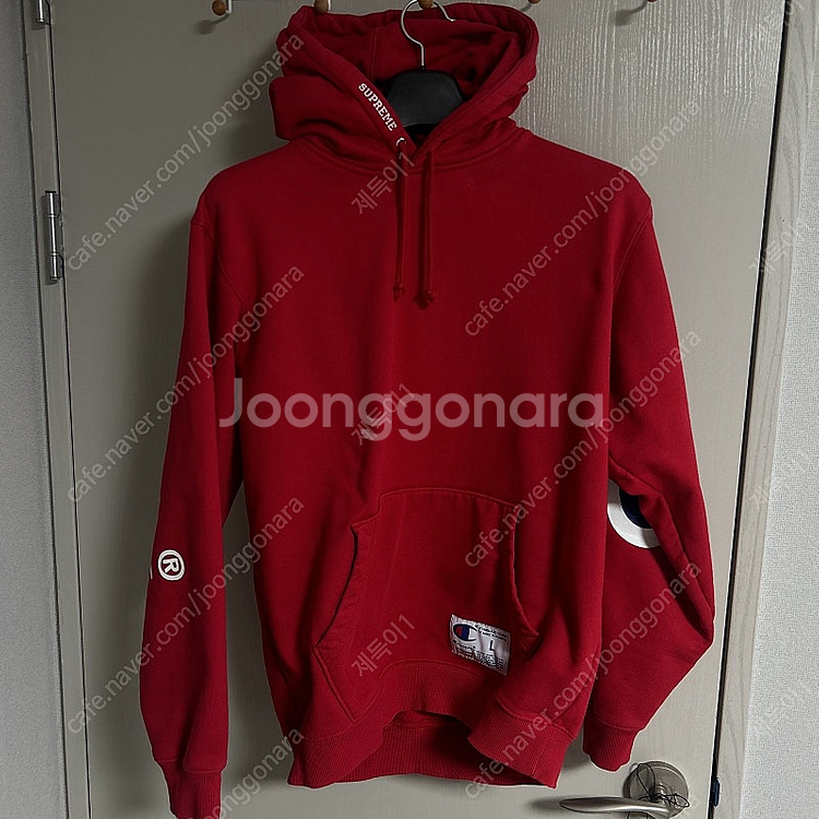 [L]슈프림 x 챔피온 후드 레드--0