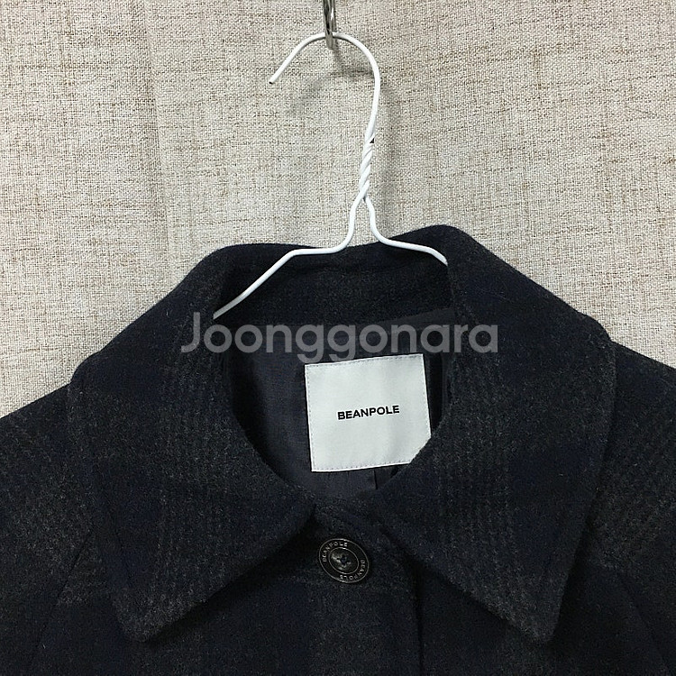빈폴 여성 22fw 울 캐시미어 체크 롱코트 90--1
