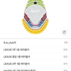 3/28 고척)키움vs ssg 1층 테이블석 2연석