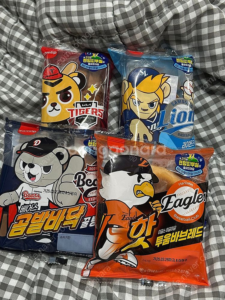 kbo 크보빵 띠부씰 (nc,기아,삼성,kt,두산) 미...--0