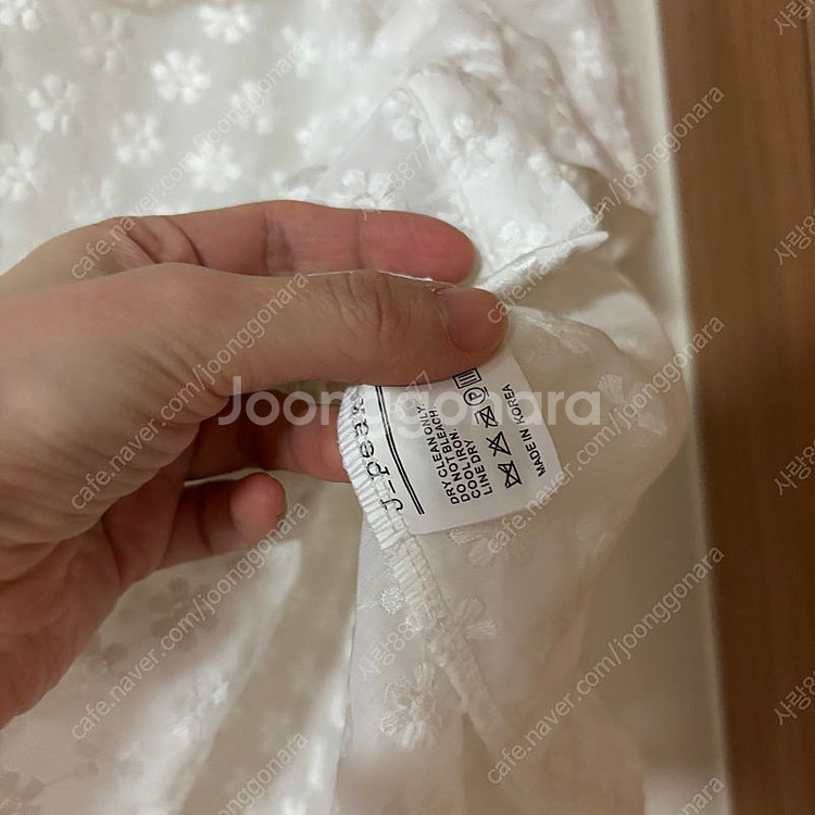 제이피크 레이스 오간자 빅카라 프릴 벌룬 퍼프 블라우스...--7