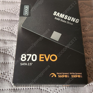 삼성 870 evo sata 500GB 새제품 팝니다.