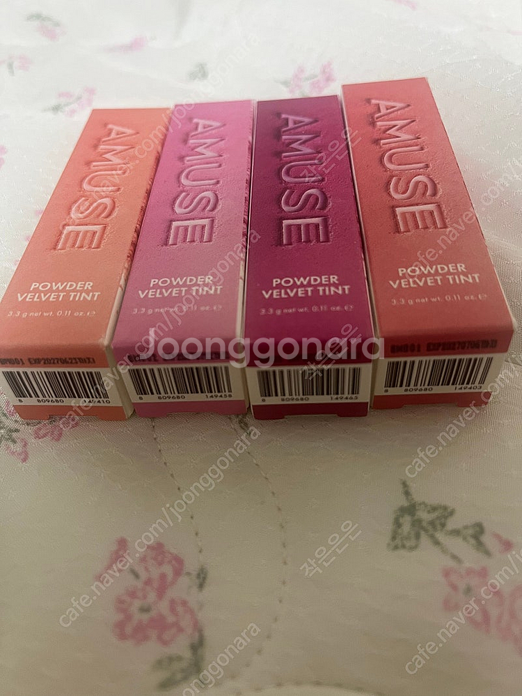 어뮤즈 파우더 벨벳틴트 4종 묶음판매--1