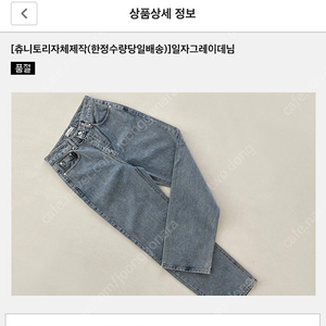 츄니토리 그레이일자데님m