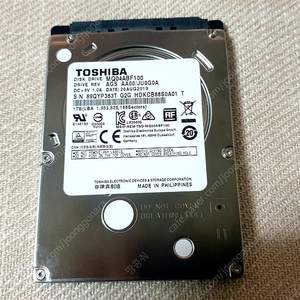 도시바 2.5 인치 HDD 1TB 5400/팝니다