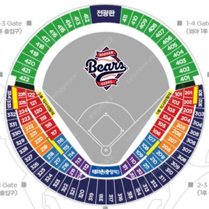 3/29(토) 두산 vs 삼성 외야 통로2연석