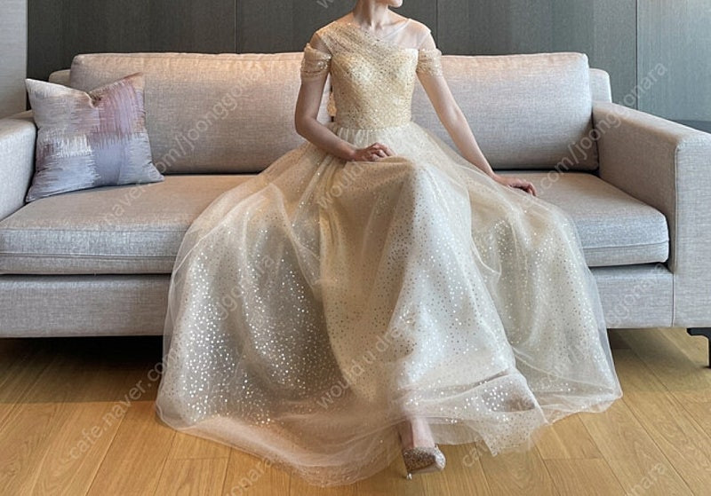 프로미스원 앨리스 롱 드레스 새상품(셀프웨딩, 유색웨딩드레스, 콩쿨드레스, 피로연드레스, 2부드레스, 돌잔치드레스,... 이미지