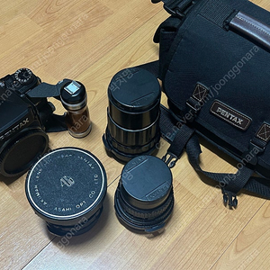 펜탁스 67 ii + 55mm + 105mm+ 200mm + 우드그립 + 가방