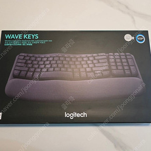 [국내정품]로지텍코리아 WAVE KEYS 인체공학 무선 블루투스 키보드 그라파이트 블랙