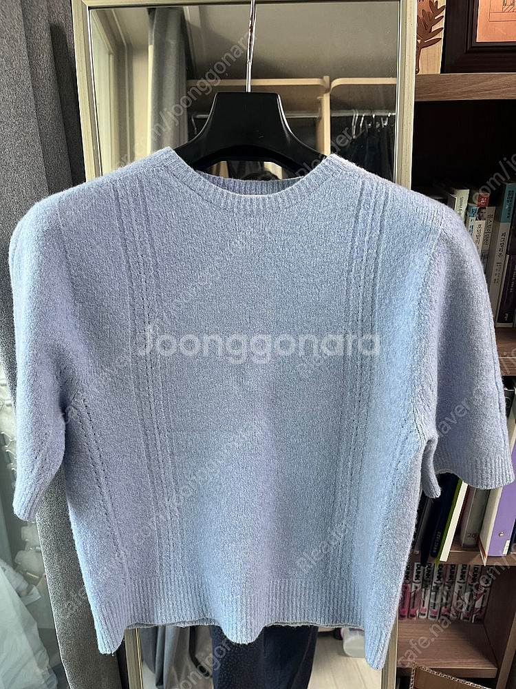 더캐시미어 홀가먼트 반팔 니트탑--0