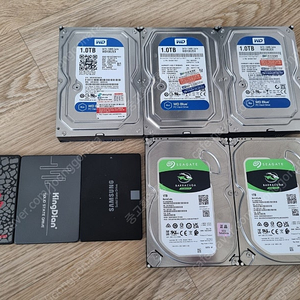 3.5" HDD 1tb 5개 / ssd120 3개 일괄 팝니다