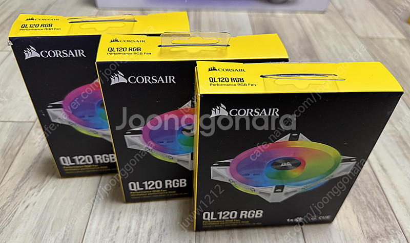 커세어 팬 3개 판매 (ICUE QL120 RGB 화이...--0